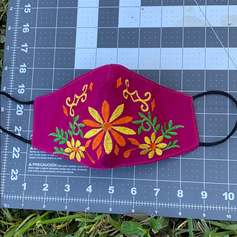 Mexican embroidery face mask